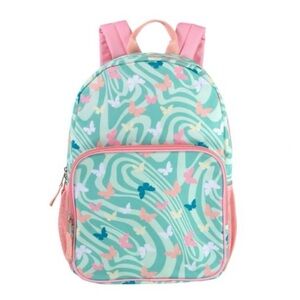 Aqua Blue and Pink Butterfly Laptop Back Pack, NWT